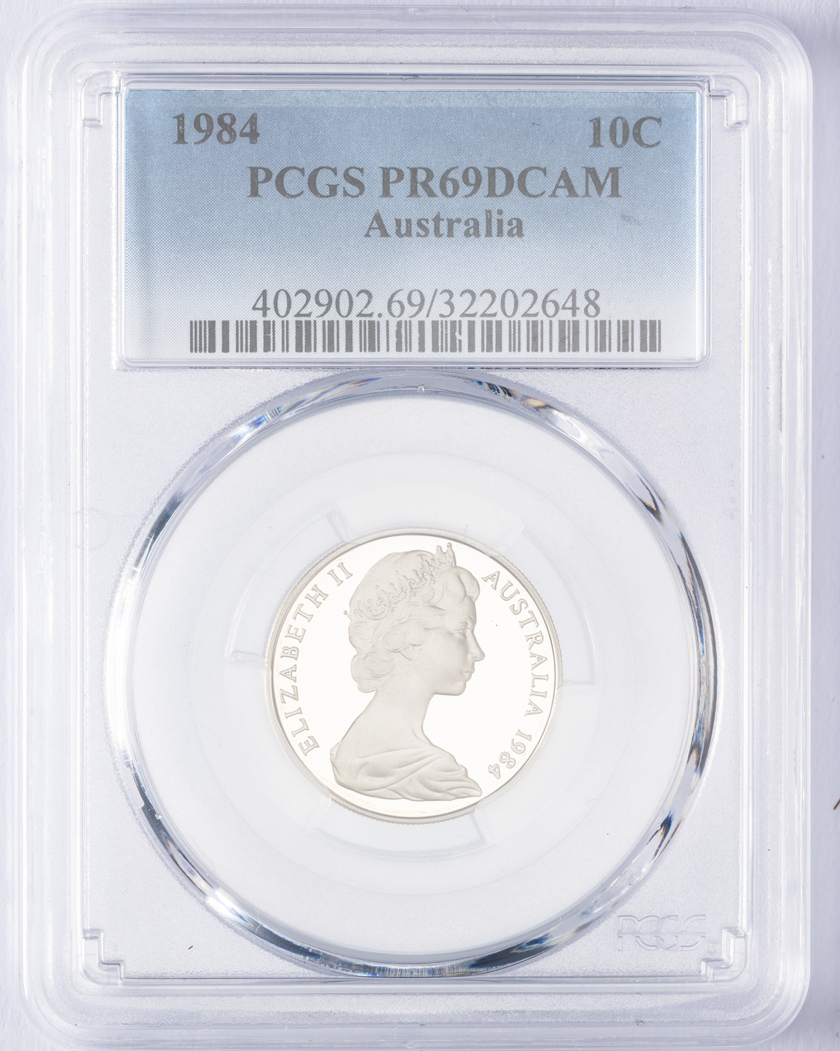 Elizabeth II, Ten Cent, 1984, PCGS PR69DCAM