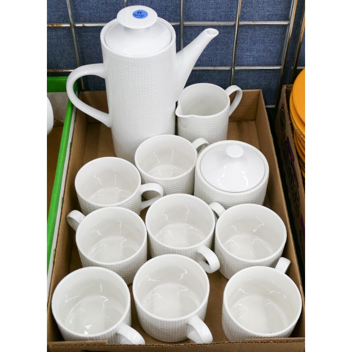 Box 11pc Alpine Stoneware Coffee Set