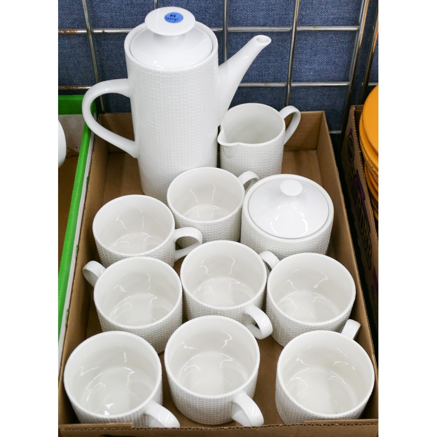 Box 11pc Alpine Stoneware Coffee Set