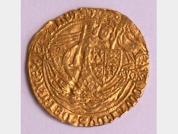 EDWARD III GOLD HALF NOBLE (1361 FRENCH TITLE OMITTED)