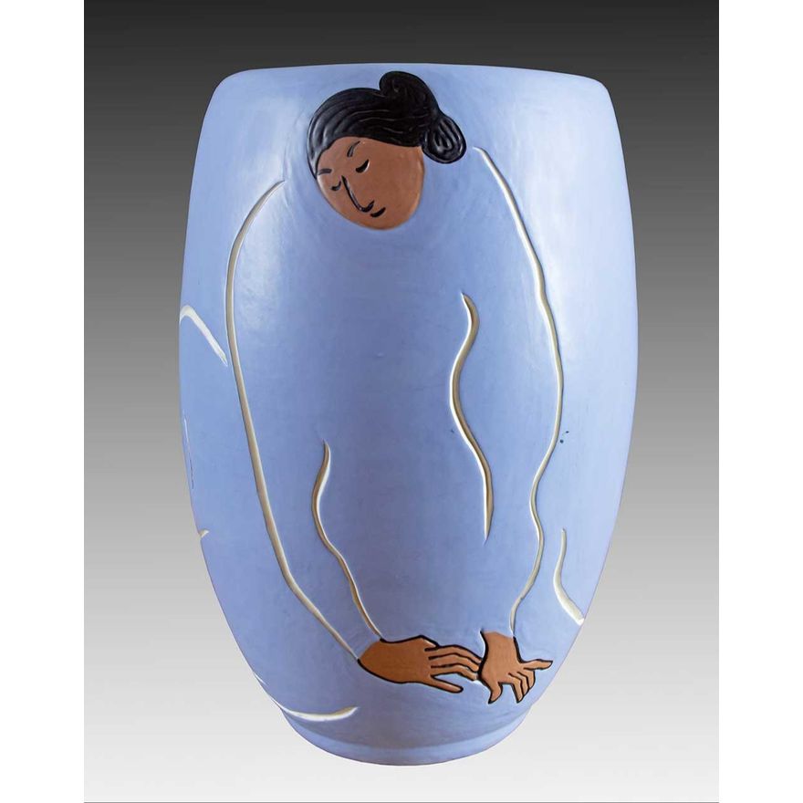 Woman with Black Cat by R.C. Gorman (1932-2005)
