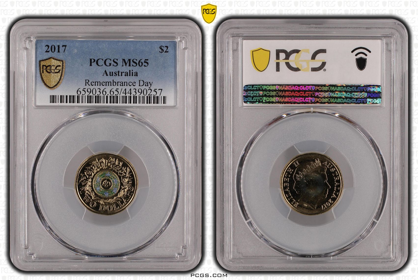 Remembrance Day Colorized , Two Dollar, 2017, PCGS MS65