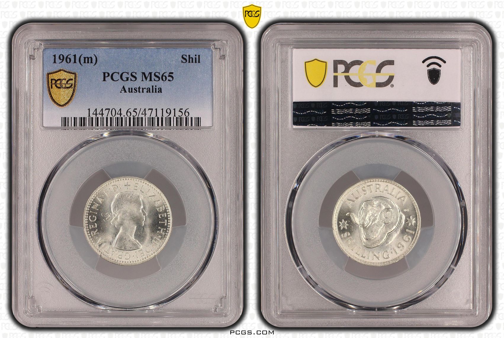 276 · Elizabeth II, Shilling, 1961(m), PCGS MS65