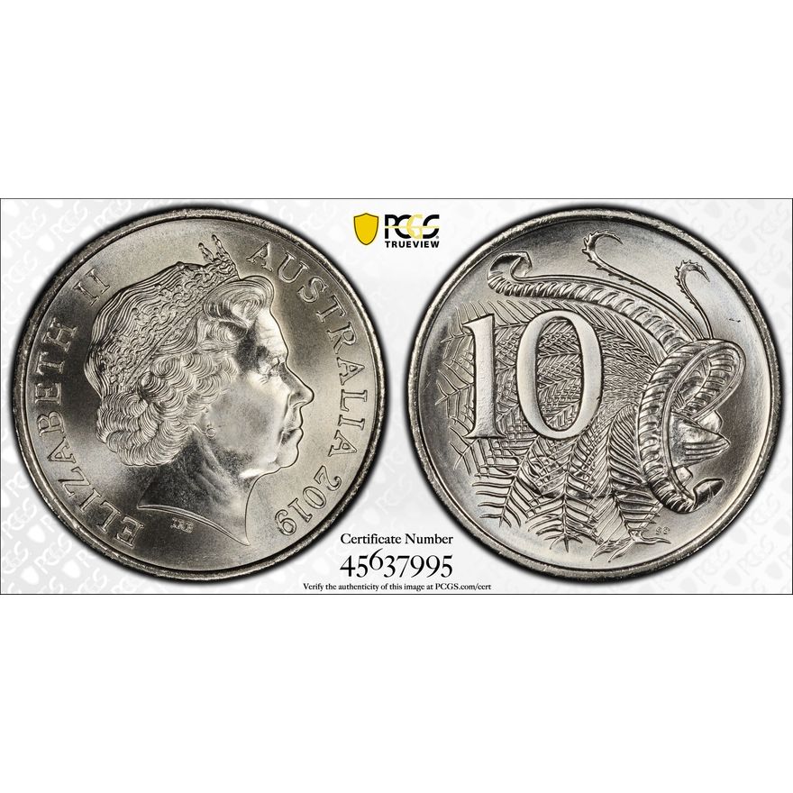 I. Rank-Broadley Effigy , Ten Cent, 2019, PCGS MS68