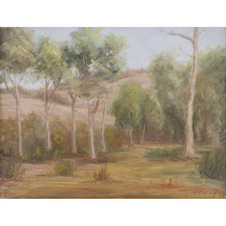Melville Wire ''Landscape with Trees'' 1912 Oil