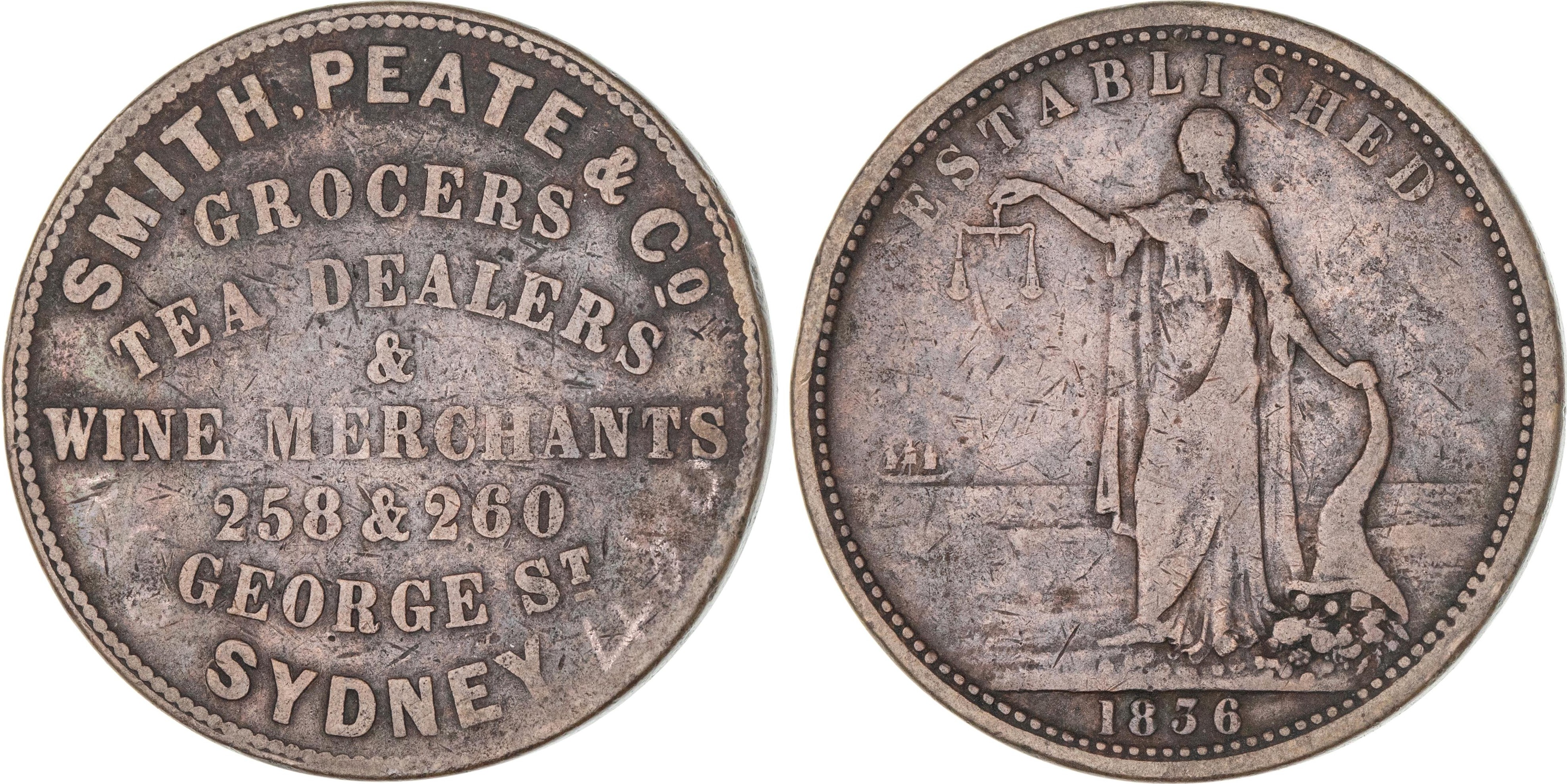 Sydney, New South Wales, Smith, Peate & Co., Penny, Fine