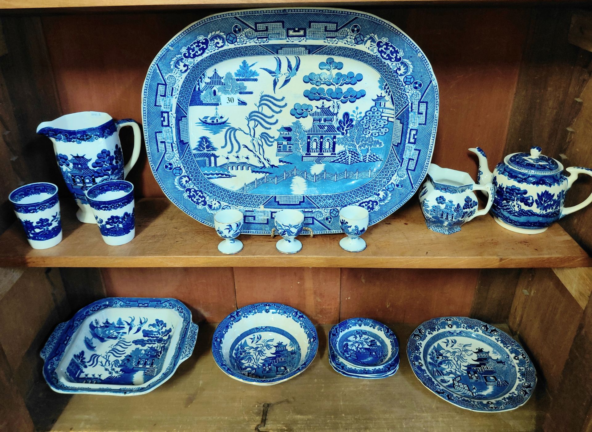 BLUE AND WHITE WILLOW CERAMICS
