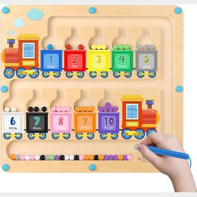 SYAHRO MONTESSORI MAGNETIC COLOR AND NUMBER MAZE TOY FOR TODDLER, FINE MOTOR SKILLS BOARD, LEARNING AND EDUCATIONAL BIRTHDAY GIFTS