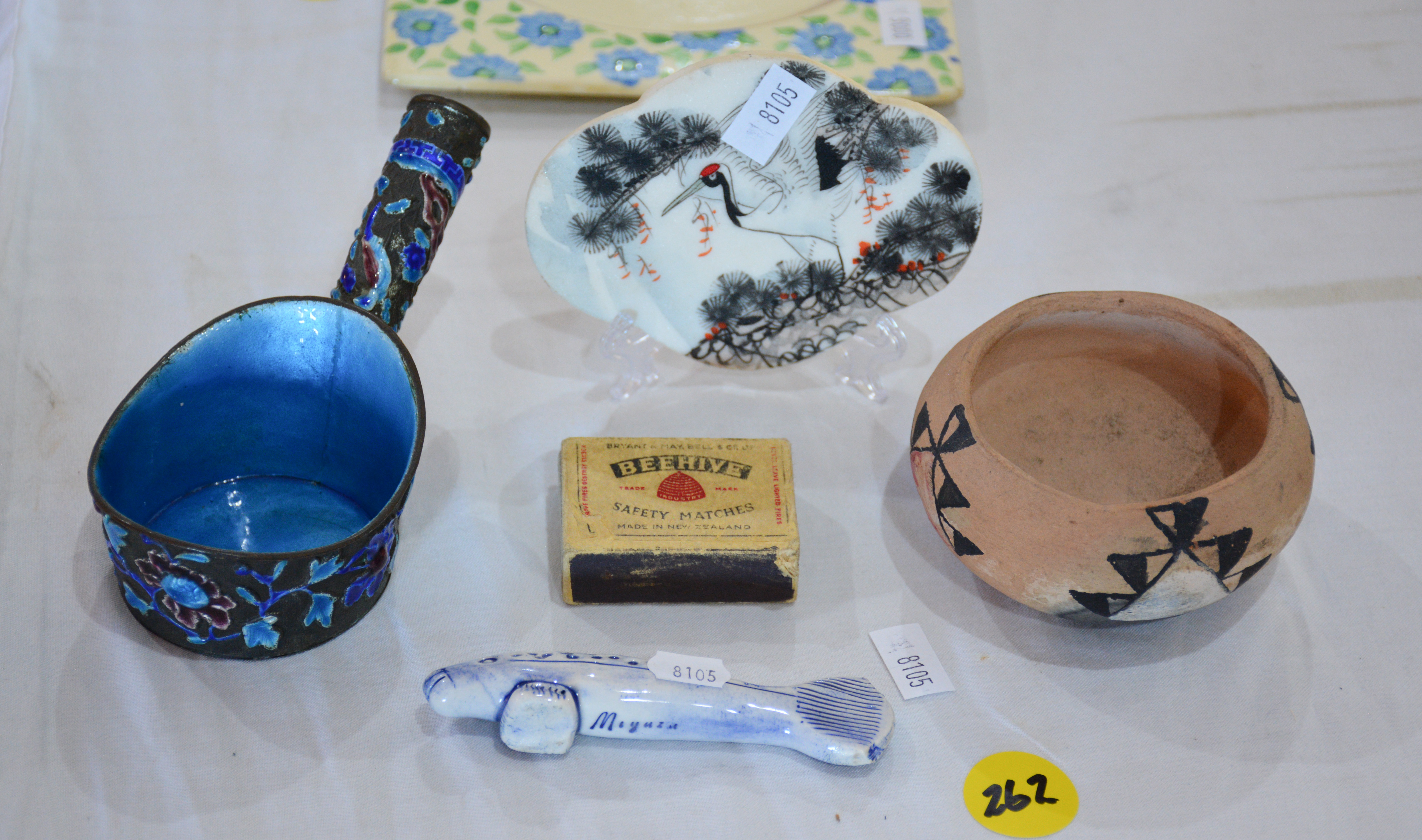 Pottery Pieces x 3 + One — sold at auction in New Zealand for $30