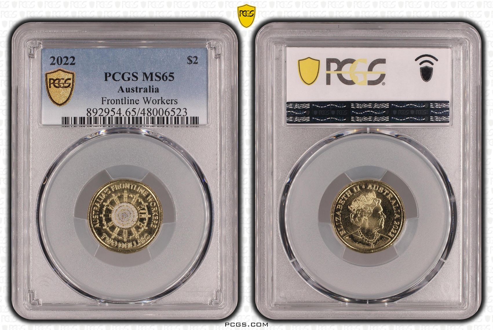 Frontline Workers Colorized , Two Dollar, 2022, PCGS MS65