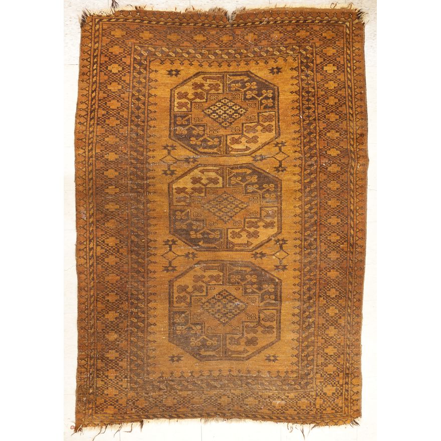 Antique Beluch Afghan Oriental Rug 5'x3'6'' - Some damage