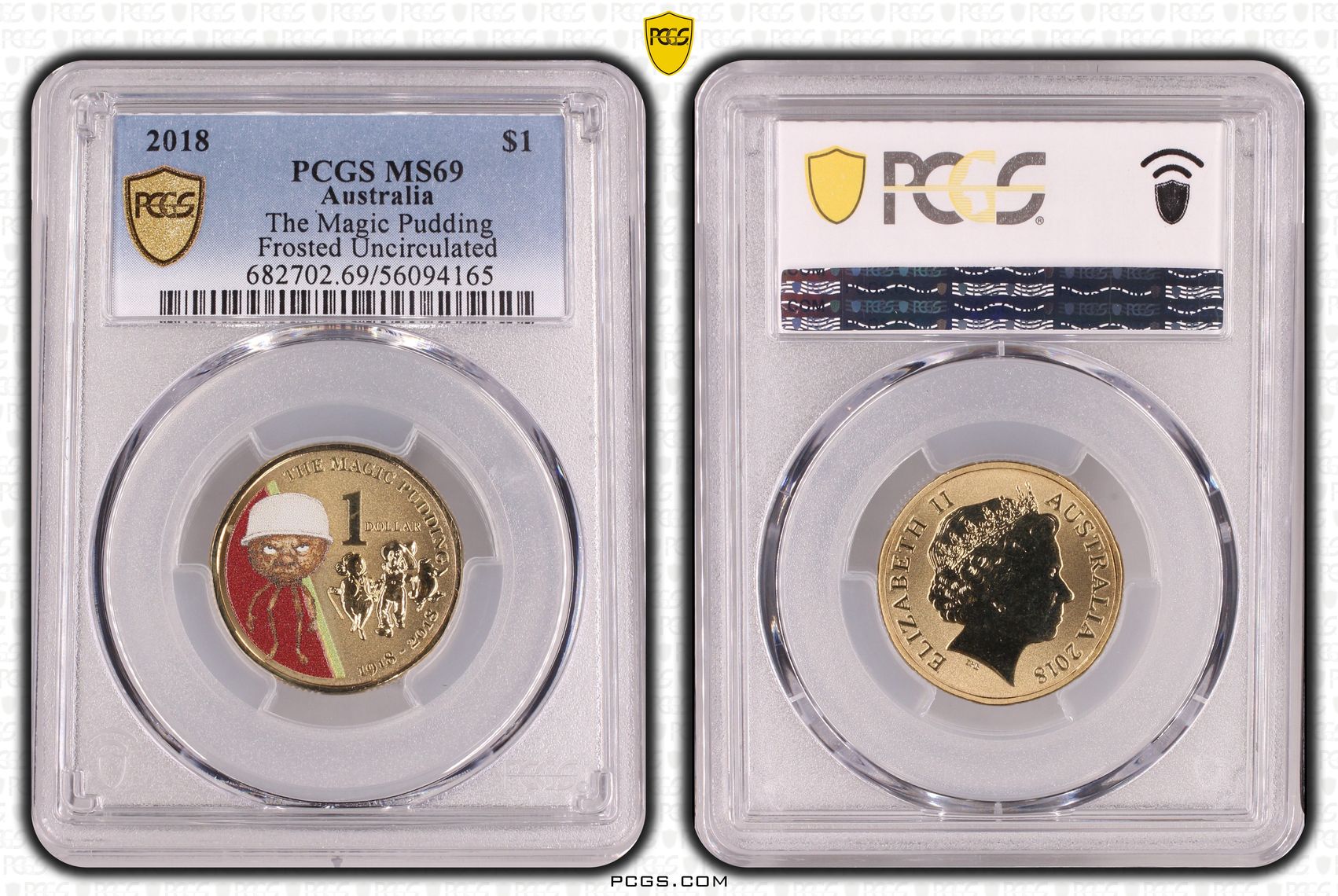The Magic Pudding - Frosted Uncirculated, One Dollar, 2018, PCGS MS69