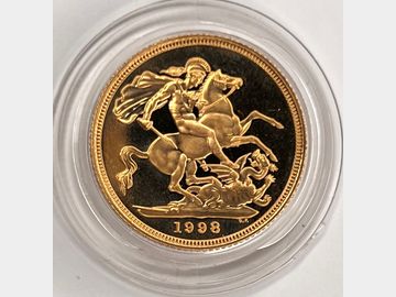 1998 ELIZABETH II PROOF GOLD SOVEREIGN