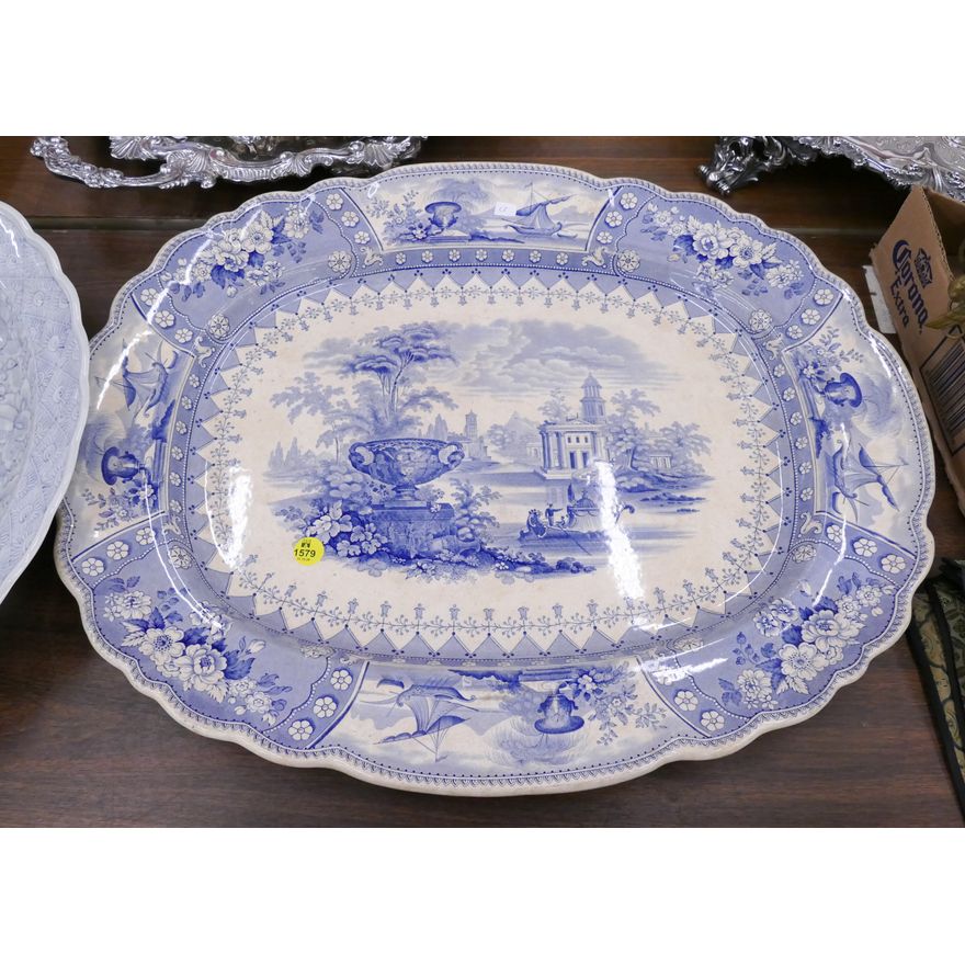 Antique Canova Ironstone Carving Platter- 22''
