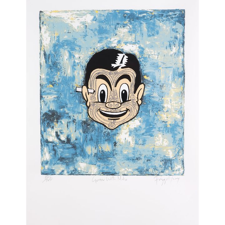 Dick Frizzell 'Grocer with Moko'