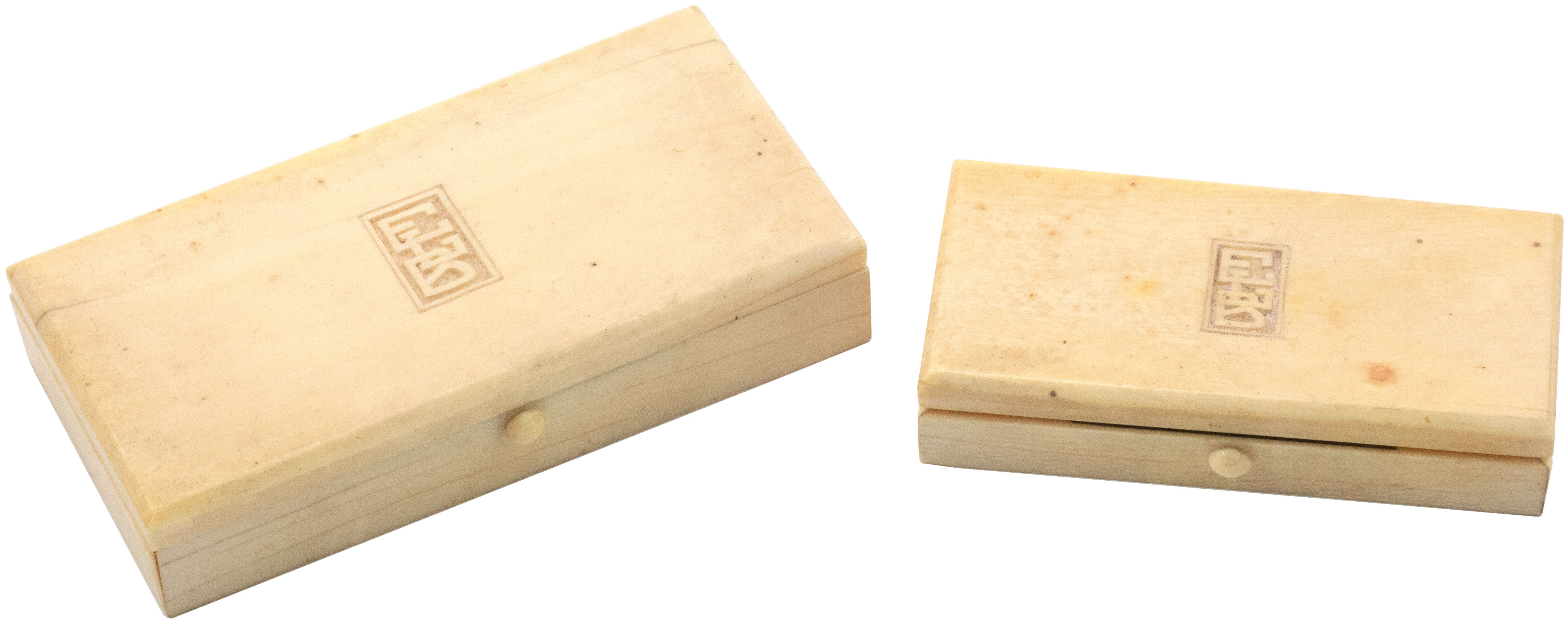 Japan, Meiji Ivory Pincases, c.1900, VGC