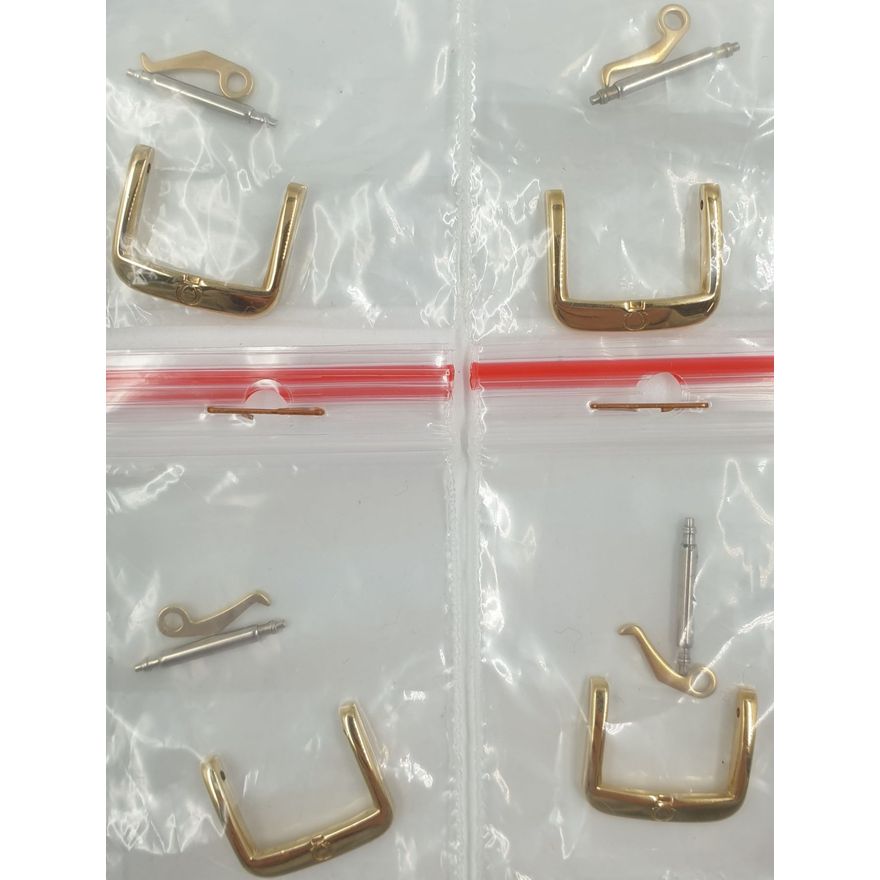 Omega (NOS) Signed Gold Plated Buckles (x4)