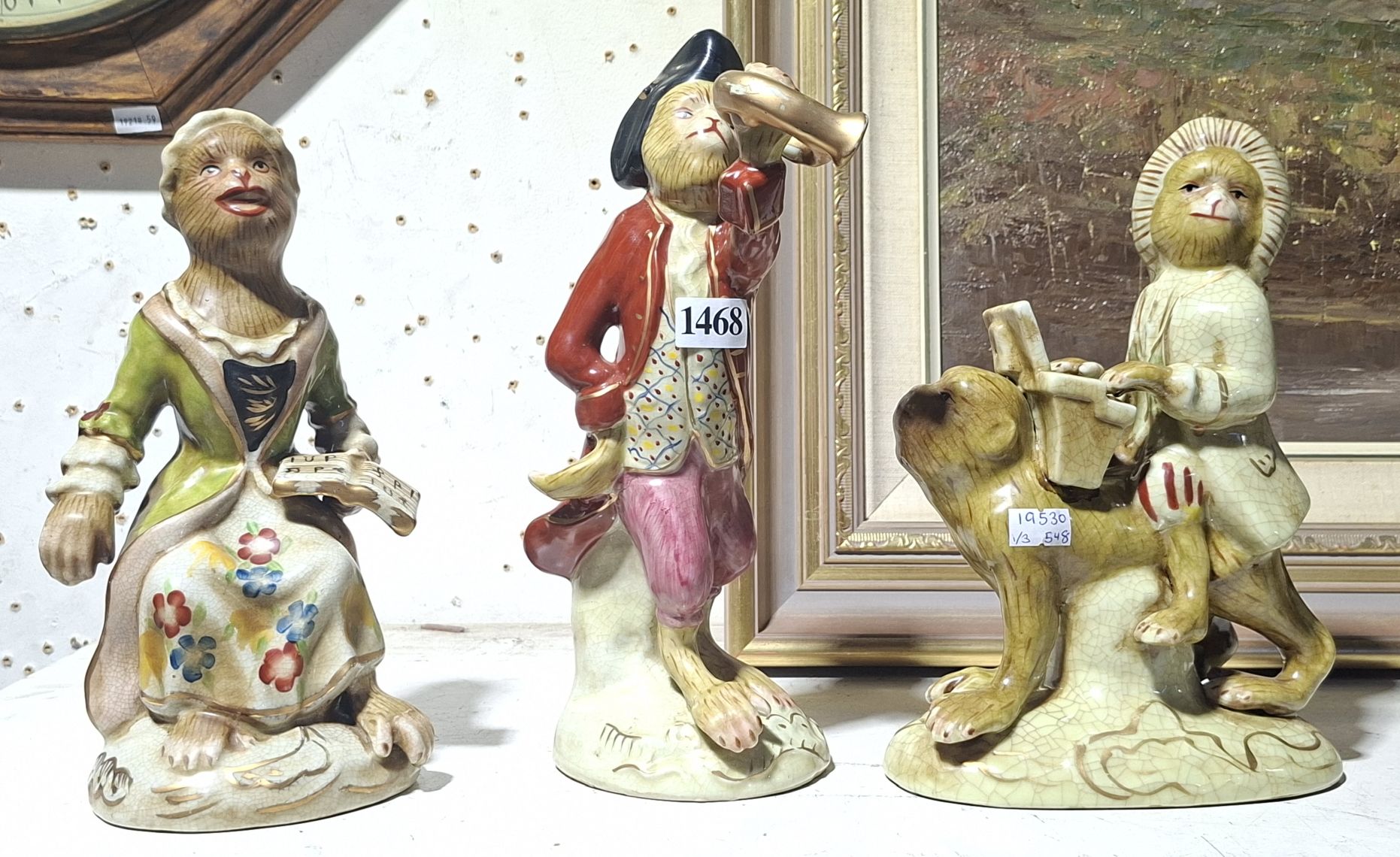 Monkey Band Figurines Trio