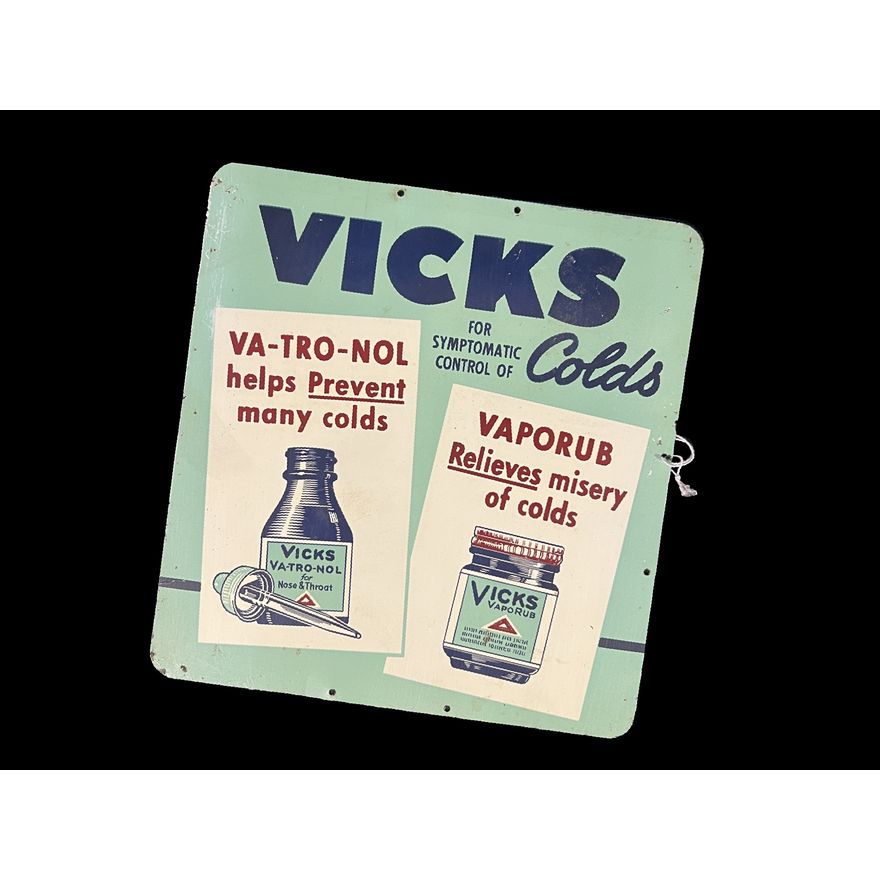 DST Vicks Colds Vatrolnol Vaporub Tin Metal Sign