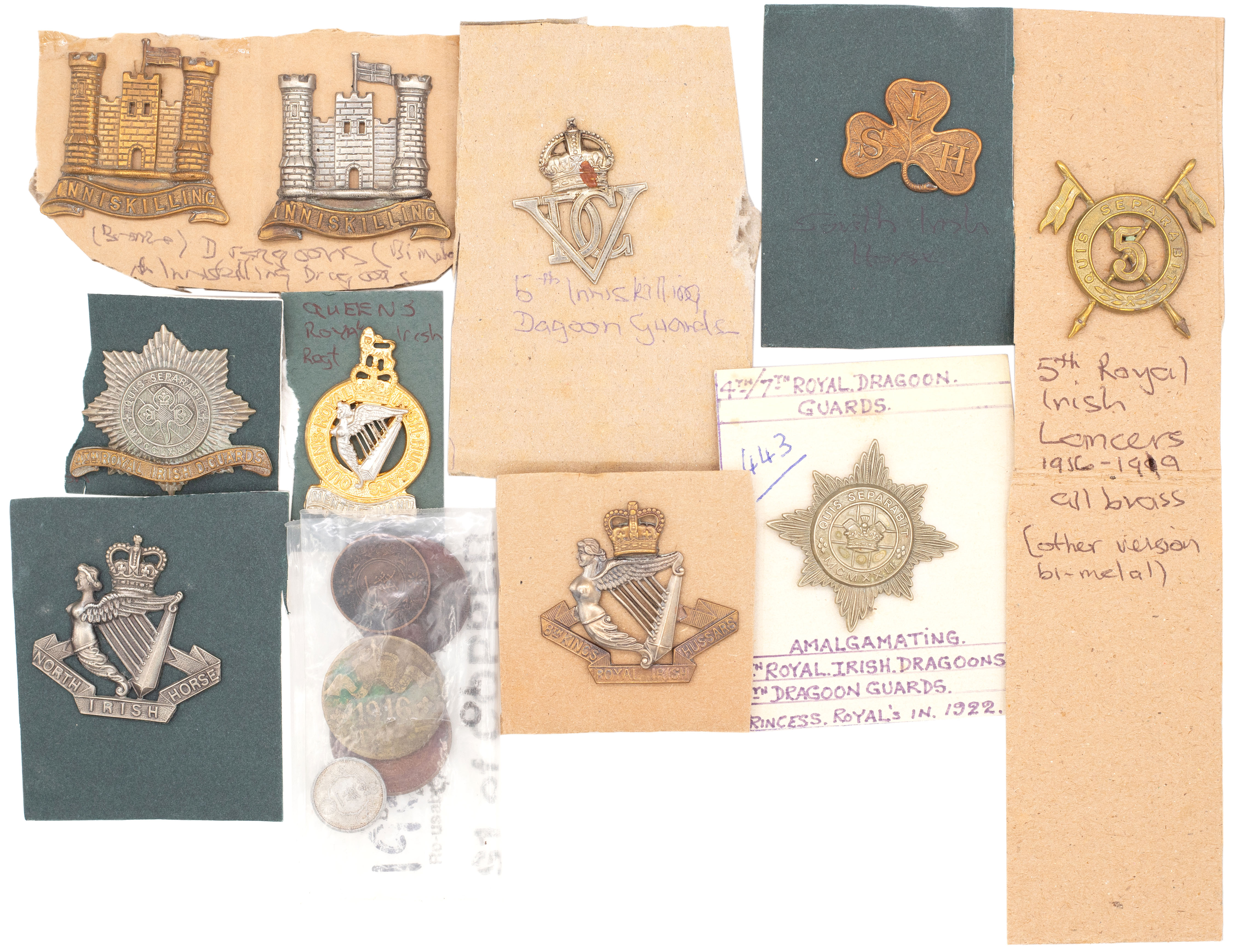 Ireland, Irish Regimental Badges, 1914 - 1945, VGC