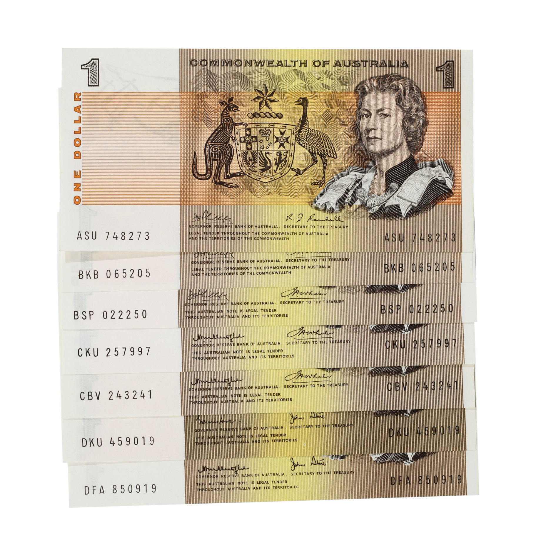 1967. · Collection, One Dollar, 1969 - 1982, UNC
