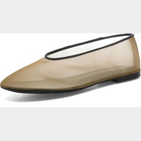 MOLOZOEY WOMEN'S CRYSTALS FINE MESH BALLET FLATS,EMBROIDERED ROUND TOE BALLERINA SHOES,CASUAL SLIP ON CRYSTAL MARY JANE FLATS,COMF