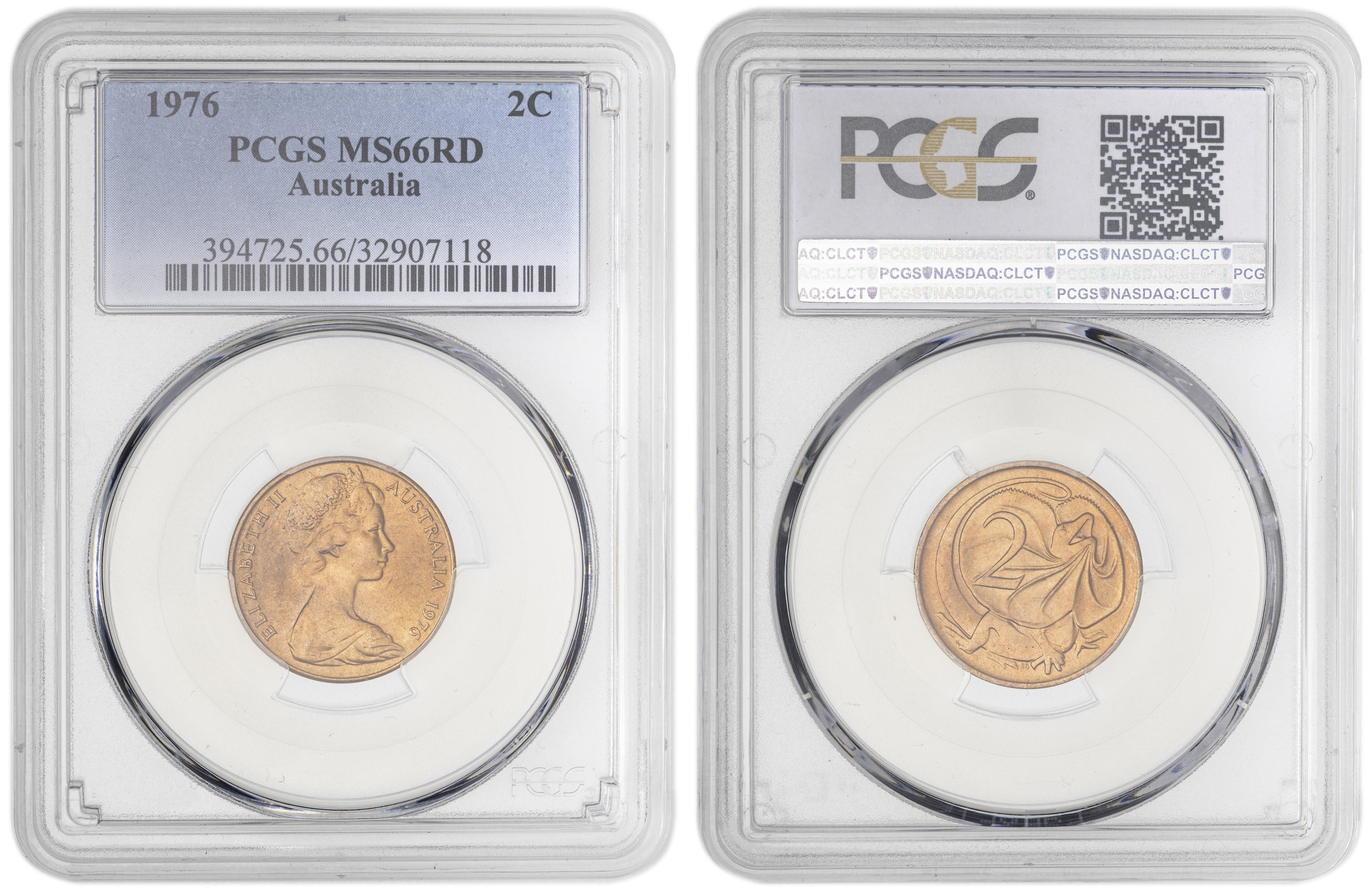 Two Cent, 1976, PCGS MS66RD