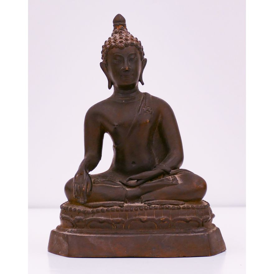 Old Thai Bronze Seated Shakyamuni Buddha 8''