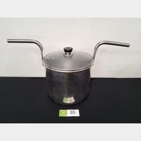 Hampton & Mason yogurt ricotta 10.5L stock pot with twin handles