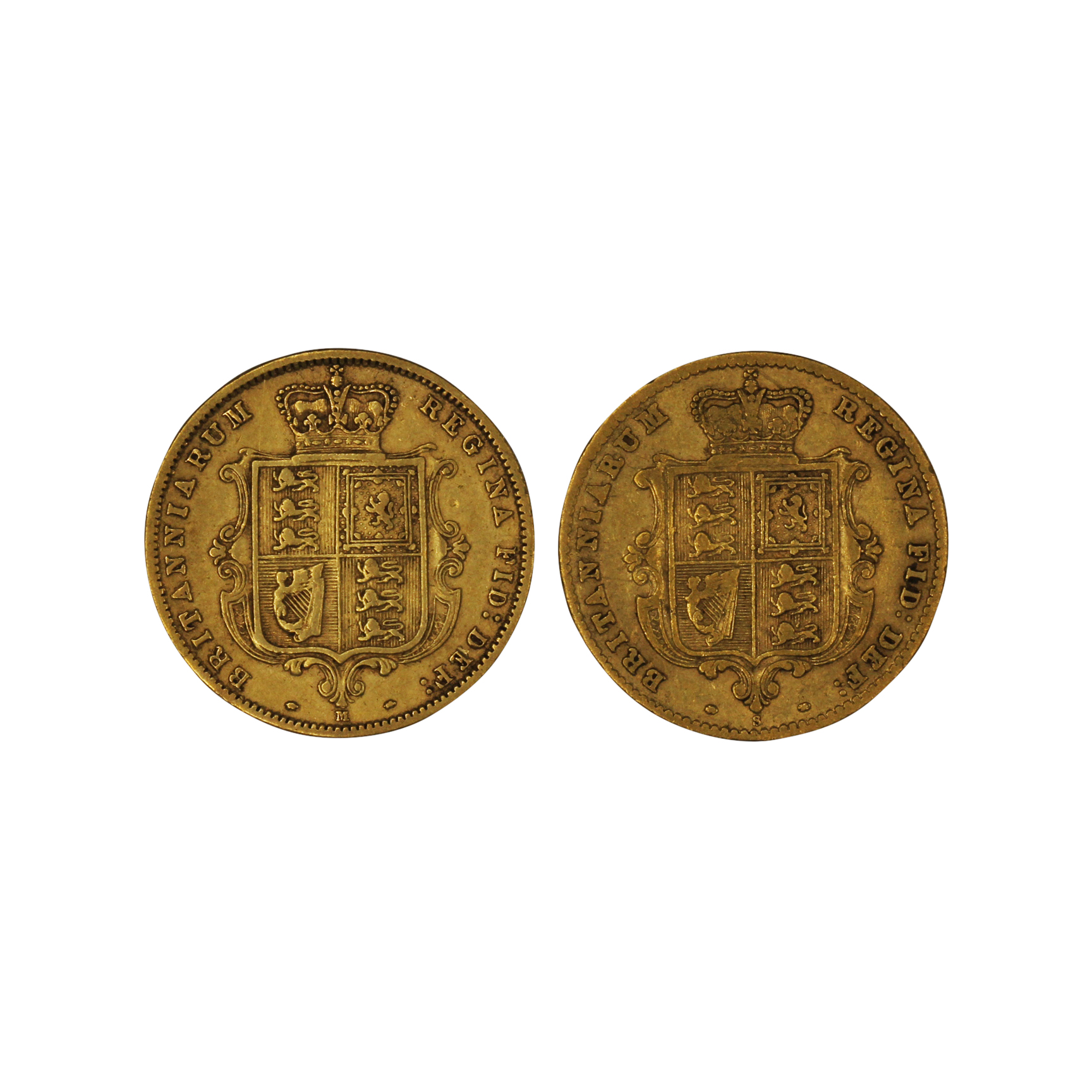 1171. · Group, Victoria, Half Sovereign, Fine