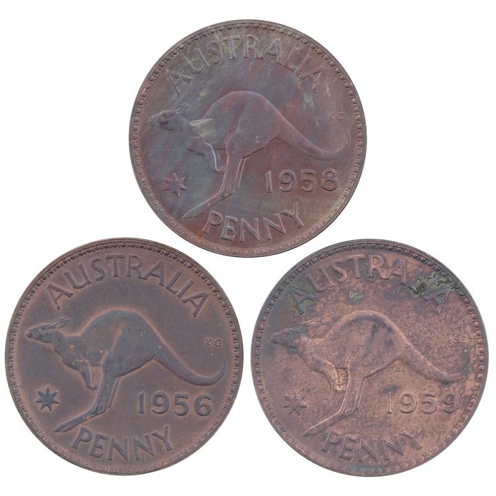 Elizabeth II, Penny, 1956 - 1959,  EF - UNC