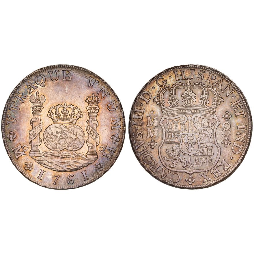 Mexico, Eight Reales, 1761-MM,  VF