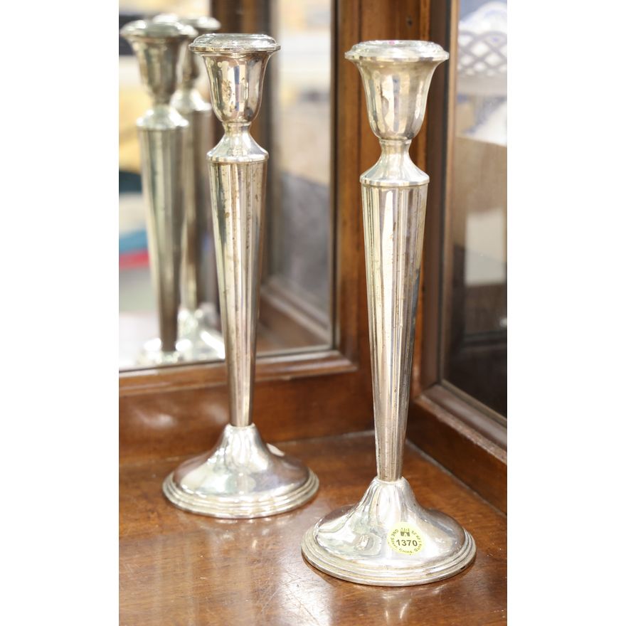 Pair Sterling Weighted Candlesticks 10'' - 802 Grams TW