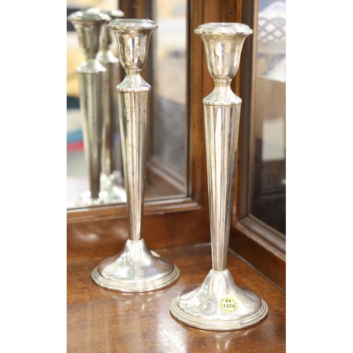 Pair Sterling Weighted Candlesticks 10'' - 802 Grams TW