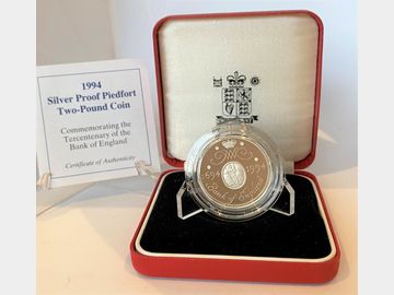 1994 PIEDFORT SILVER PROOF 2 POUND