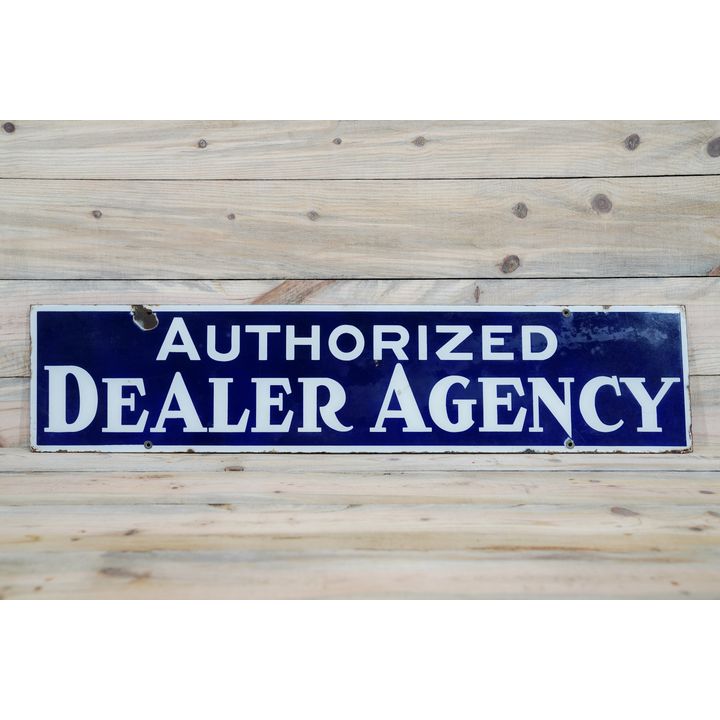 Authorized Dealer Agency Single Sided Porcelain Sign TAC 7.5