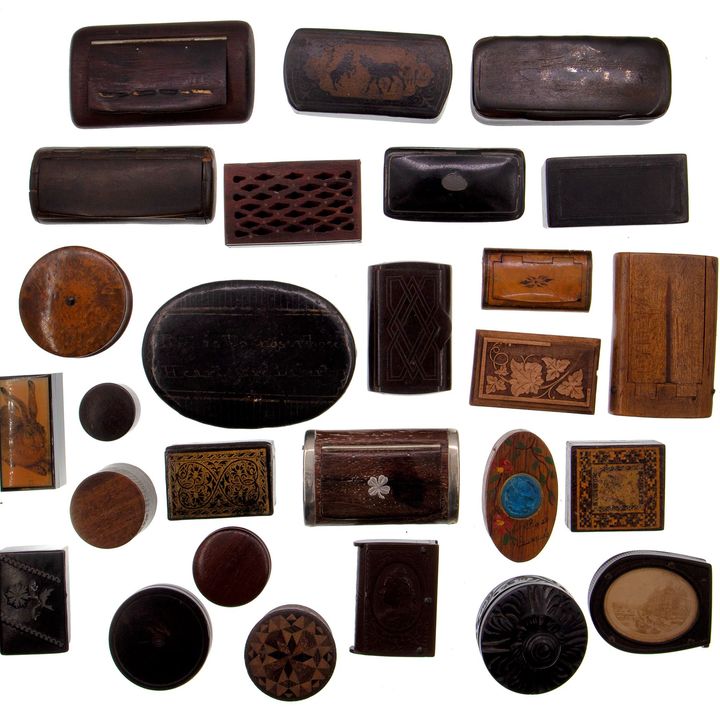 Wooden and Paper Mache Boxes, 1700s - 1900s,