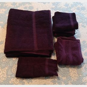 Lot of Purple Plum Bath Towels, Hand Towels & Wash Cloths
