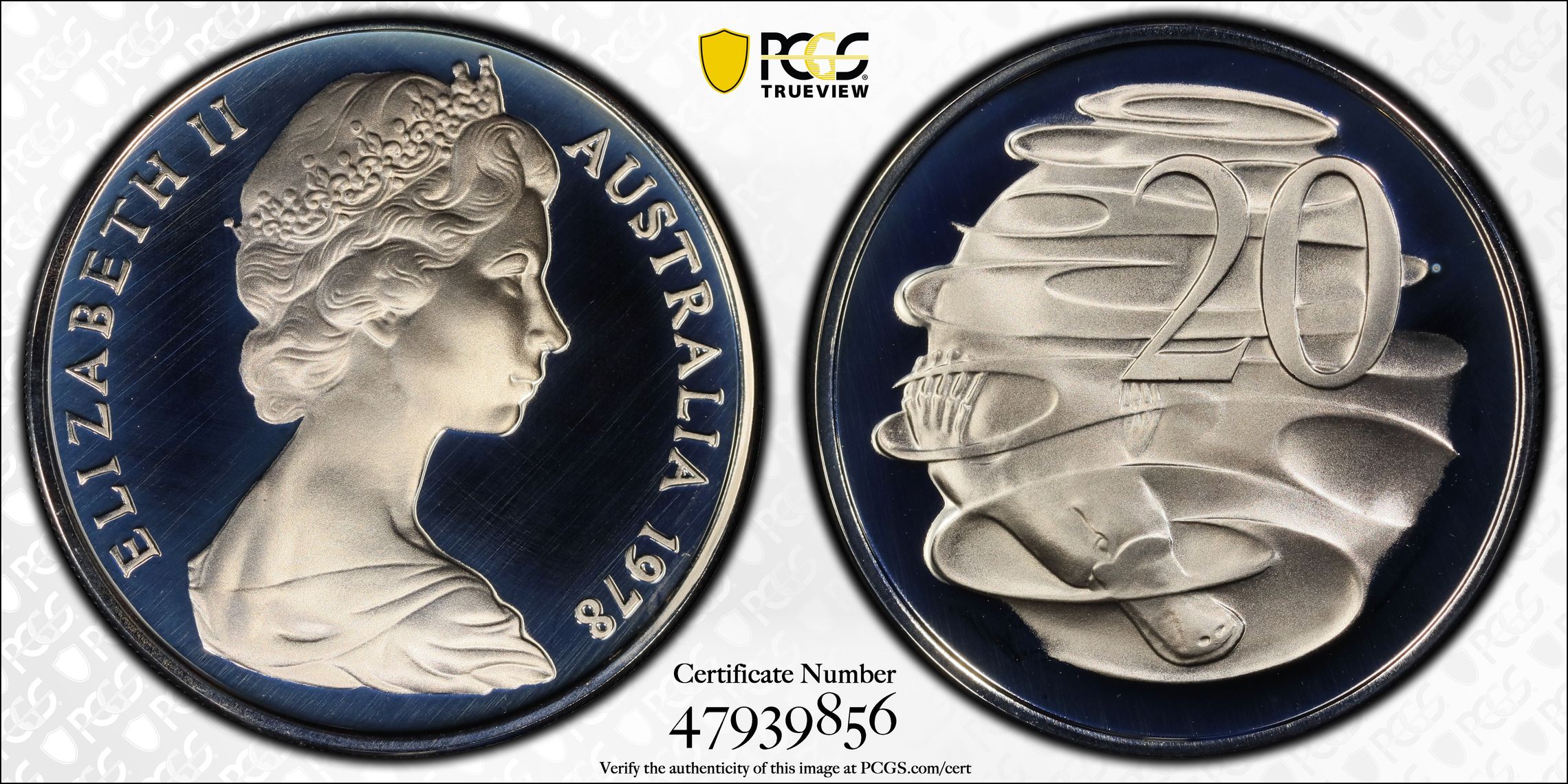 Twenty Cent, 1978, PR69DCAM