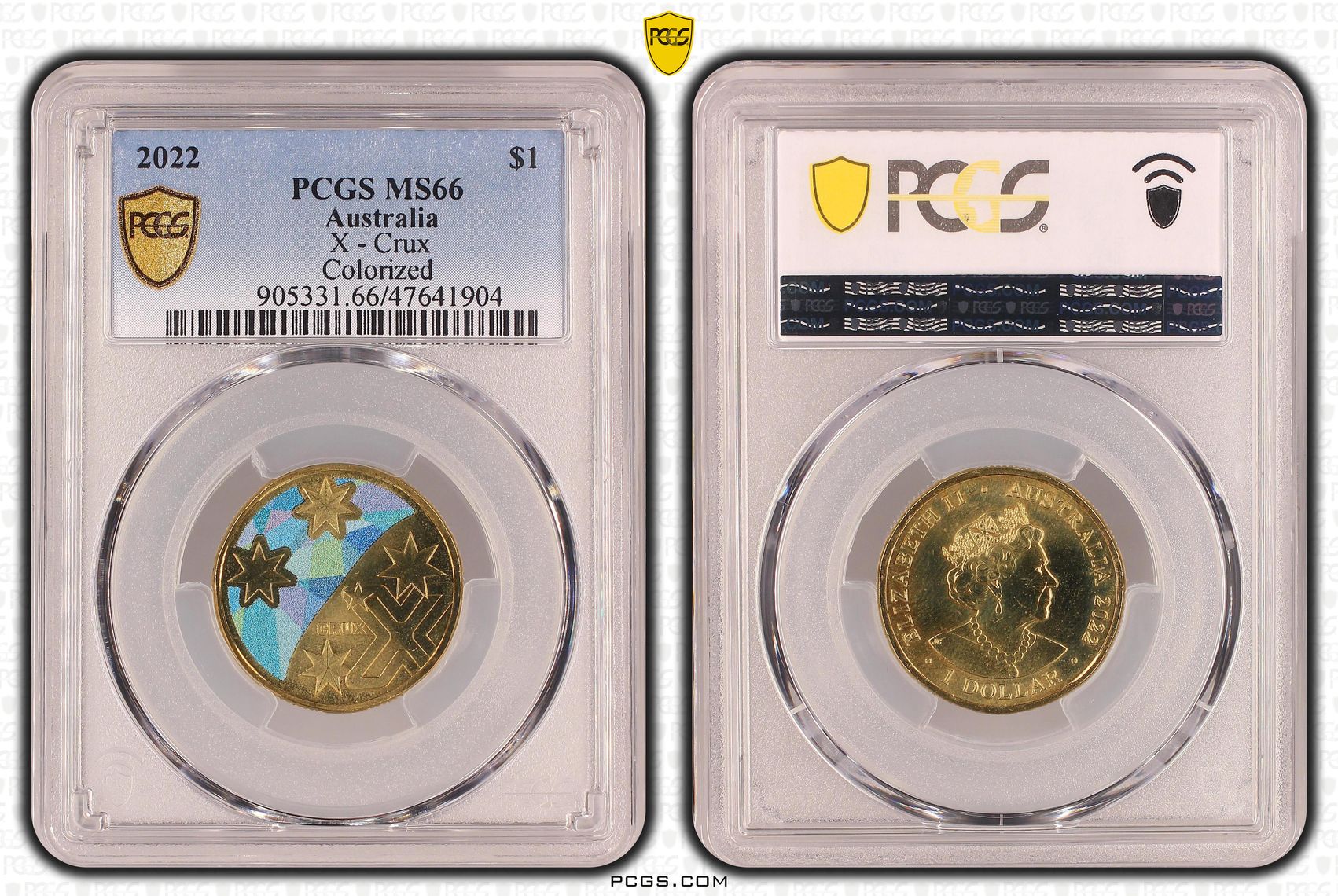 Elizabeth II, X - Crux, One Dollar, 2022, PCGS MS66
