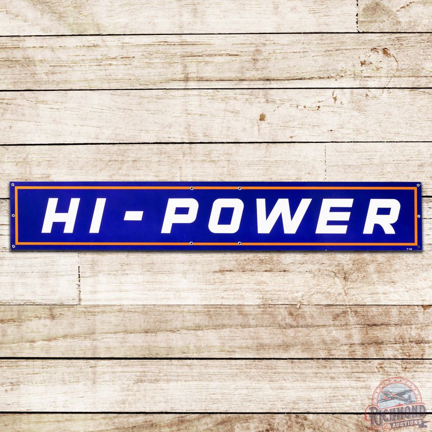 1955 Husky Hi-Power Gasoline SS Porcelain Sign