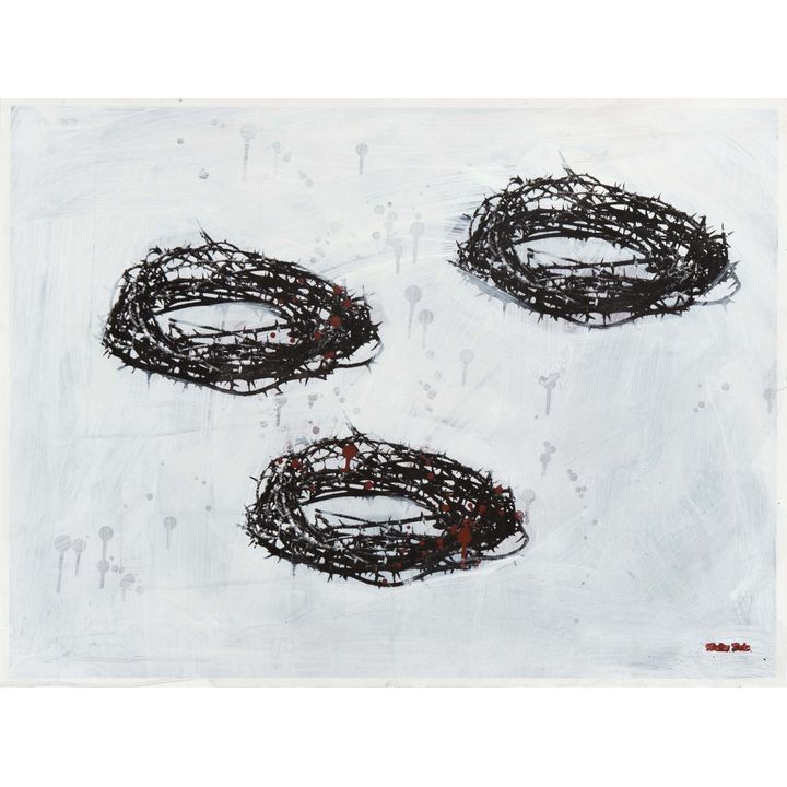 Walter Dahn Untitled (three crowns)