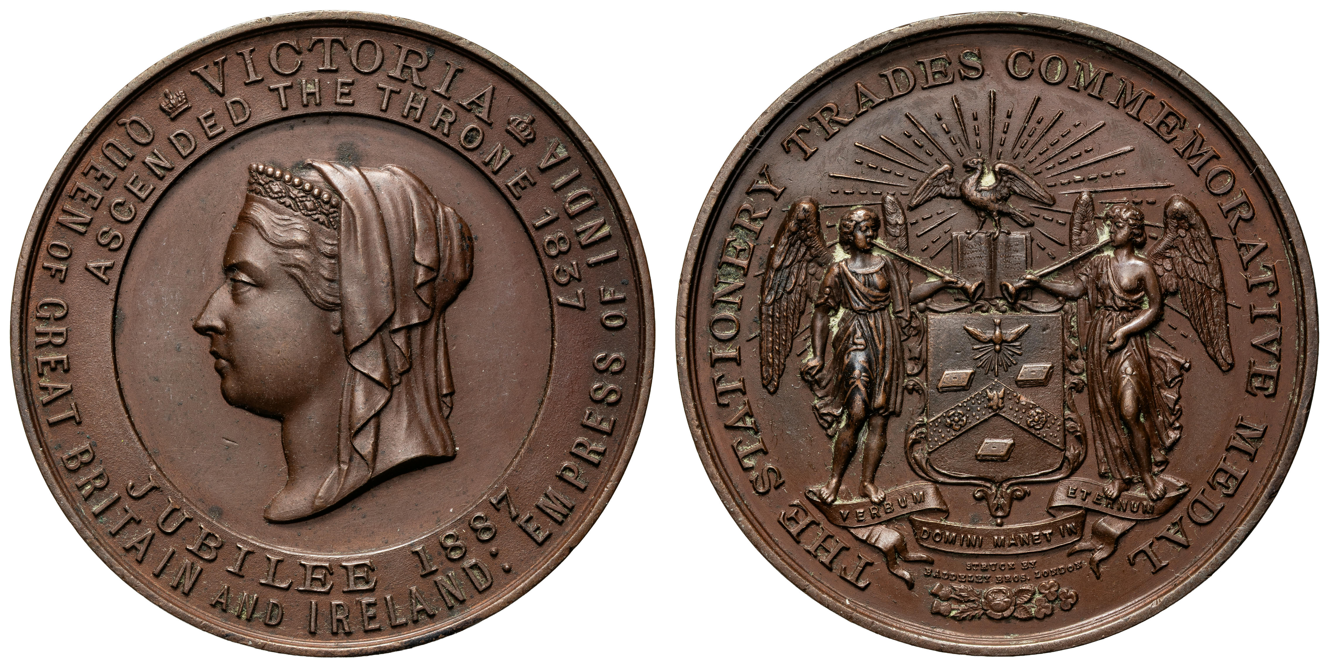Great Britain, Victoria, The Stationary Trades Commemorative Medal, Queen Victoria's Jubilee, 1887, UNC