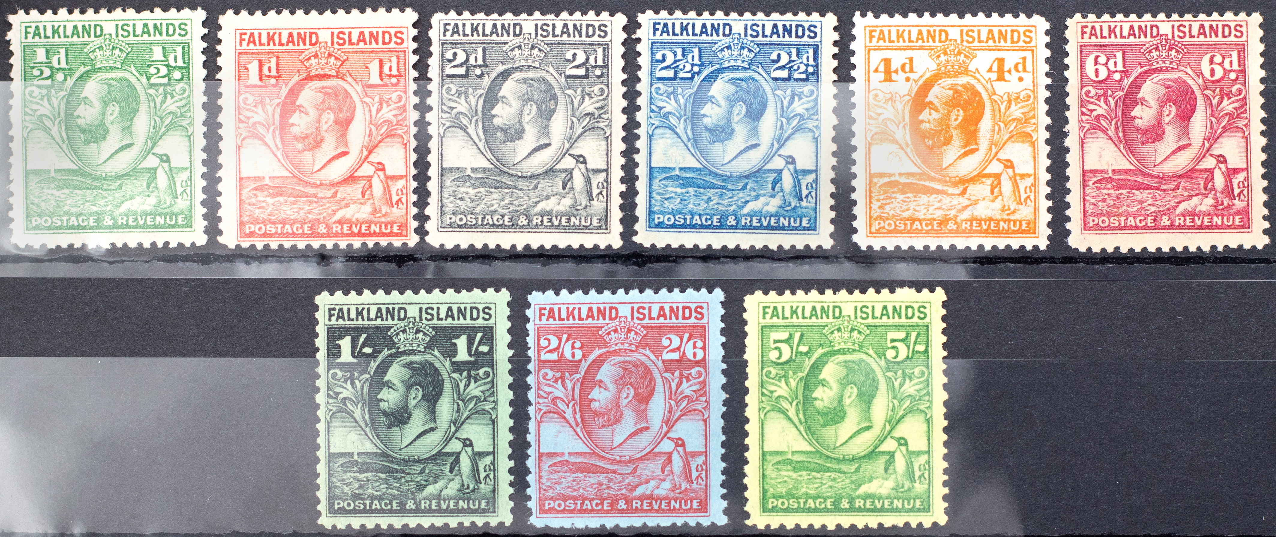 Falkland Islands, George V, Definitives, 1929, Poor
