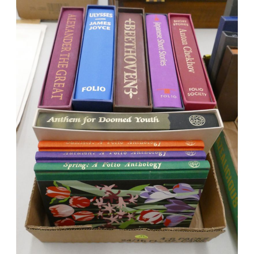 Box 9pc Folio Society Books