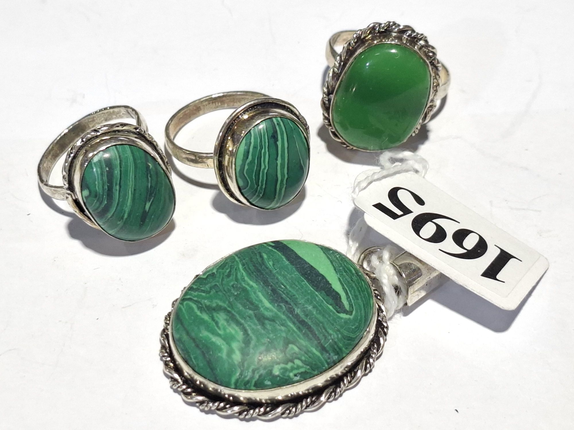Malachite And Paste Jewellery