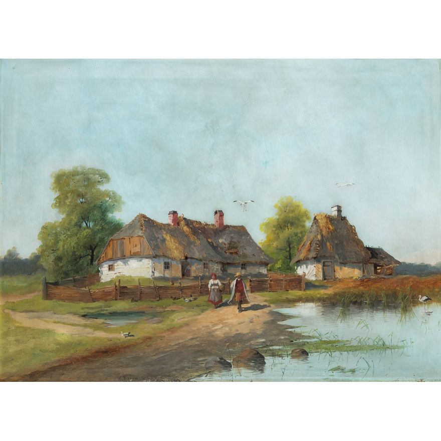 Władysław Rutkowski-Bończa | Pejzaż wiejski, 1899 r.