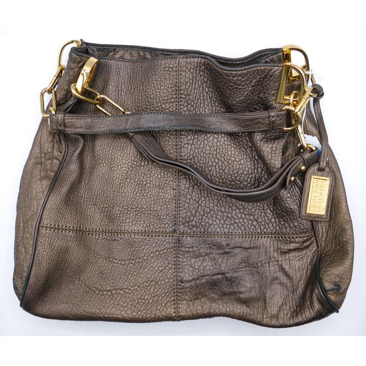 Badgley Mischka Designer Leather Bag with Felt 14''x17'' - Used Condition