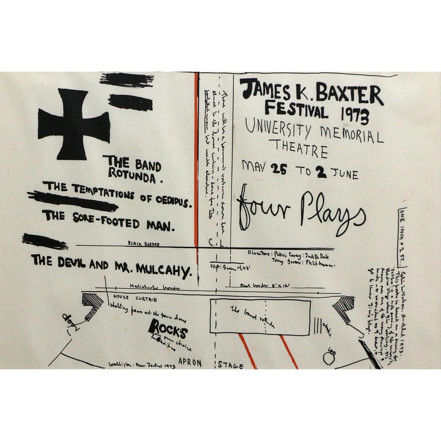 Colin McCahon 'James K Baxter Festival 1973'