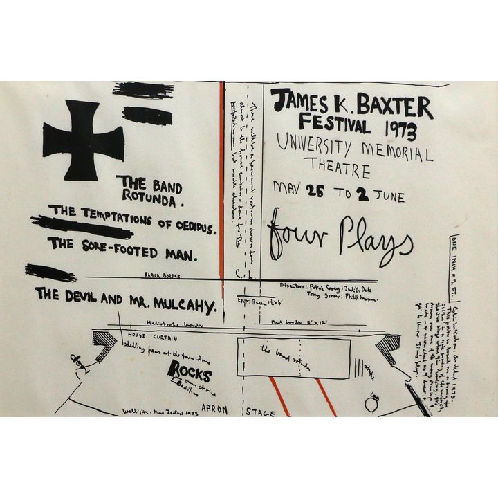 Colin McCahon 'James K Baxter Festival 1973'